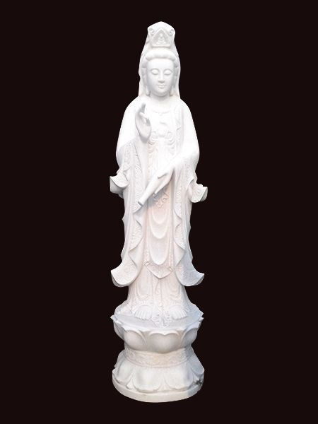 Tượng Phật Quan Âm đứng bằng đá DSF-P97