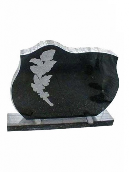 Bia mộ đá granite khắc hoa