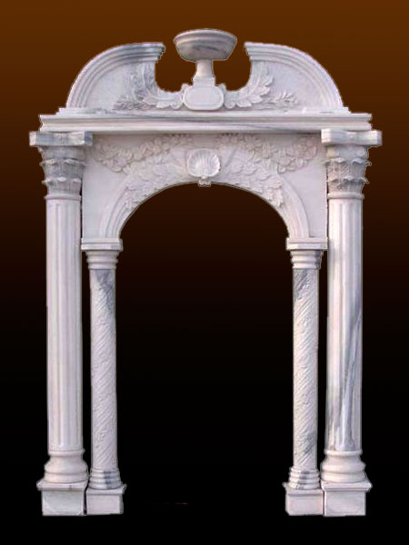 Cổng ngõ đá trắng