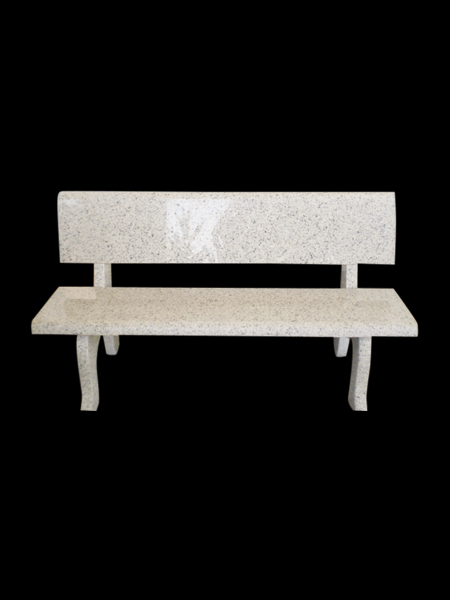 Ghế dài có lưng tựa bằng đá granite