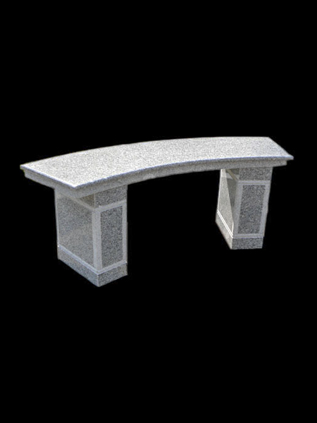 Ghế dài vòng cung bằng đá granite