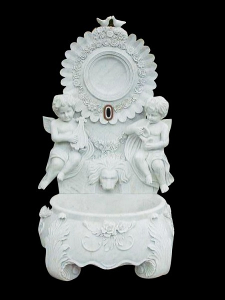 Đài phun hai thiên thần bằng đá DSF-DP46