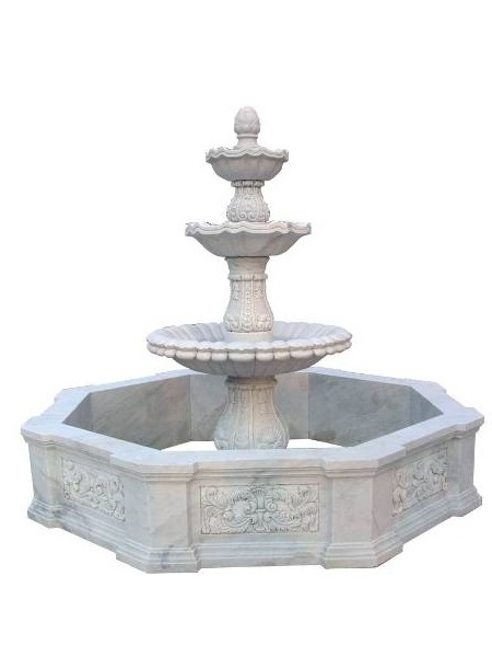 Hồ phun nước bát giác bằng đá DSF-DP57