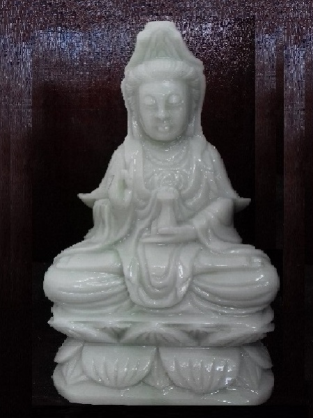 Tượng Phật Quan Âm ngồi mini bằng đá