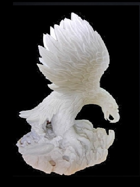 Tượng chim đại bàng đá trắng