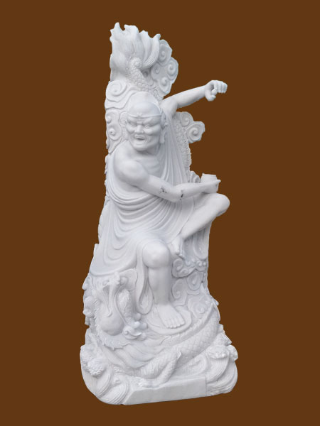 Tượng La Hán Hàng Long đá trắng DSF-P132
