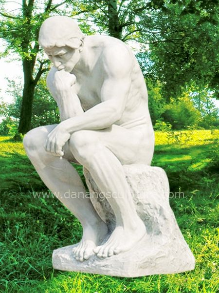 Tượng Người Suy tư của Rodin bằng đá DSF-CD57