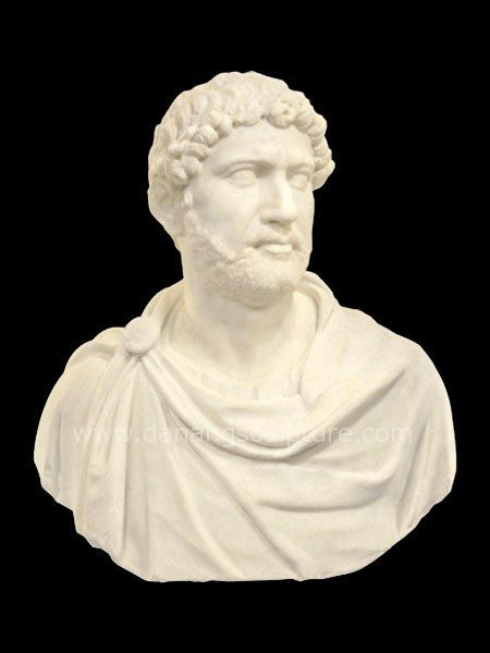 Tượng bán thân Vua Hadrian bằng đá tự nhiên DSF-CD08