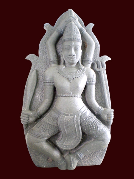 Phù điêu thần Shiva Chàm bằng đá DSF-CP43