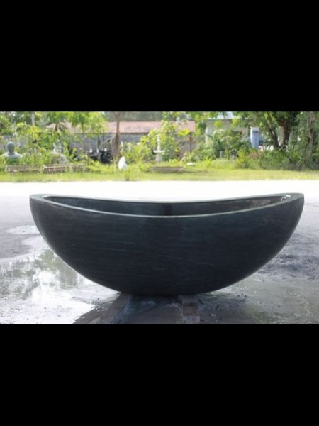 Bồn tắm oval đá cẩm thạch đen DSF-BT31b