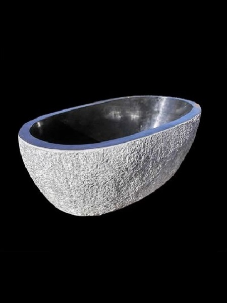 Bồn tắm oval đá cẩm thạch đen DSF-BT47