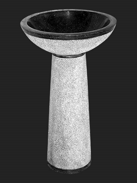 Chậu rửa mặt granite đen kiểu đứng DSF-B54