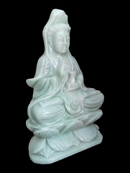 Tượng Phật Quan Âm ngồi mini bằng đá